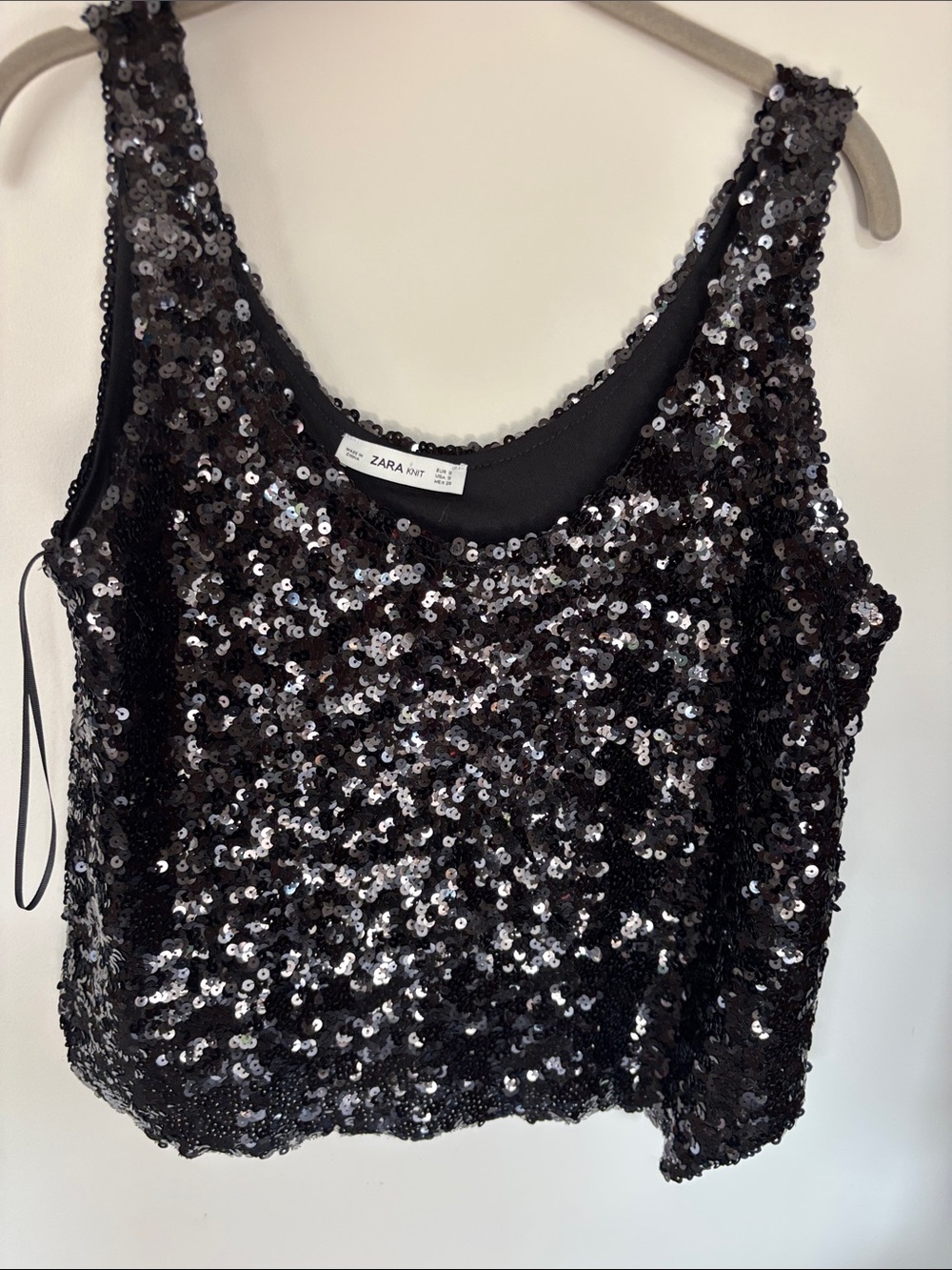 Zara Black Sequin Camisole